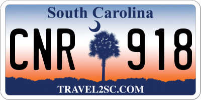SC license plate CNR918