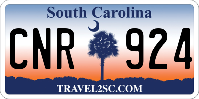 SC license plate CNR924