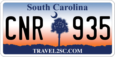 SC license plate CNR935