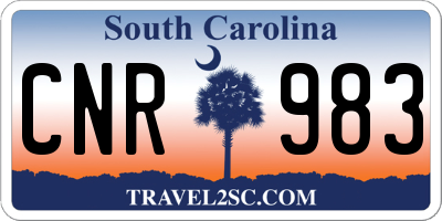 SC license plate CNR983
