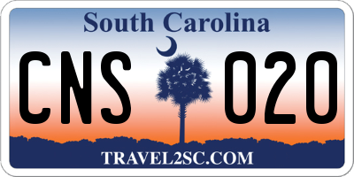 SC license plate CNS020