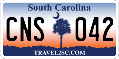 SC license plate CNS042