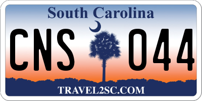 SC license plate CNS044