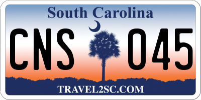 SC license plate CNS045