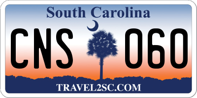 SC license plate CNS060