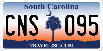 SC license plate CNS095