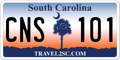 SC license plate CNS101