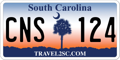 SC license plate CNS124