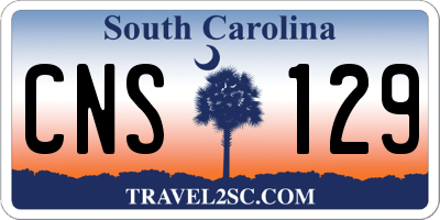 SC license plate CNS129