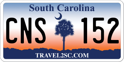 SC license plate CNS152