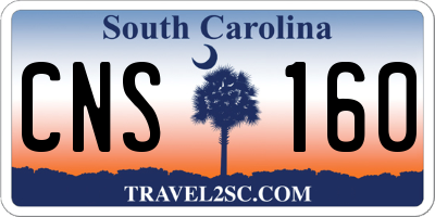 SC license plate CNS160