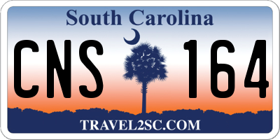 SC license plate CNS164