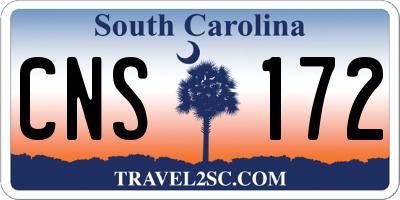 SC license plate CNS172
