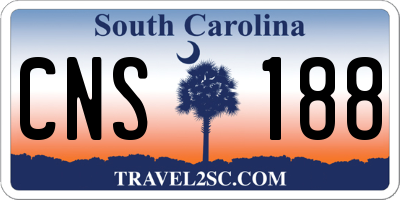 SC license plate CNS188