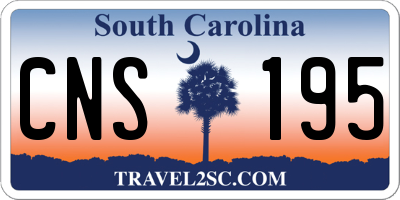 SC license plate CNS195