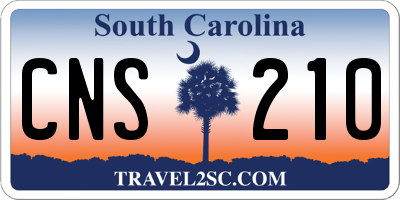 SC license plate CNS210
