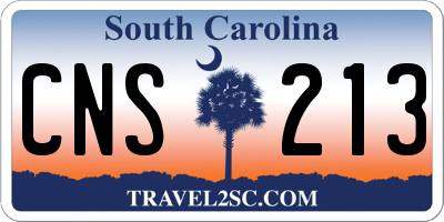SC license plate CNS213