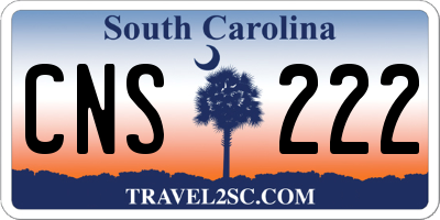 SC license plate CNS222