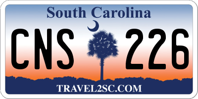 SC license plate CNS226