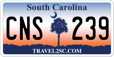 SC license plate CNS239