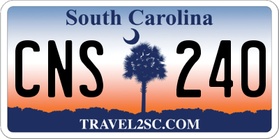 SC license plate CNS240