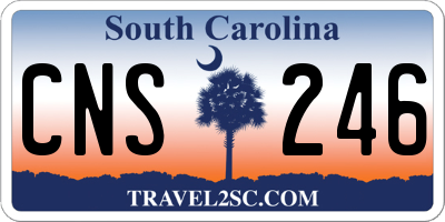 SC license plate CNS246