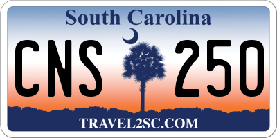 SC license plate CNS250