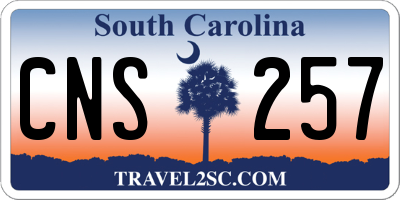 SC license plate CNS257