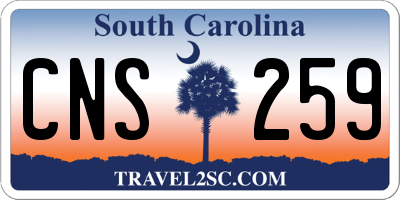 SC license plate CNS259