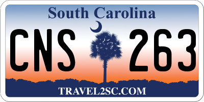 SC license plate CNS263