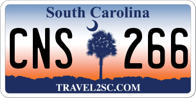 SC license plate CNS266