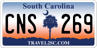 SC license plate CNS269