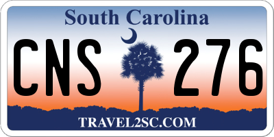 SC license plate CNS276