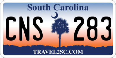 SC license plate CNS283