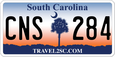 SC license plate CNS284