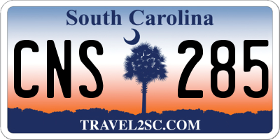 SC license plate CNS285