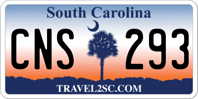 SC license plate CNS293