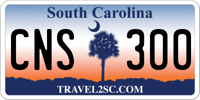 SC license plate CNS300