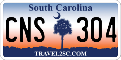 SC license plate CNS304