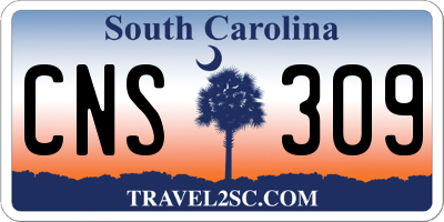 SC license plate CNS309