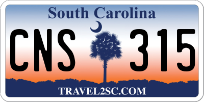 SC license plate CNS315
