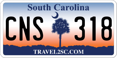 SC license plate CNS318