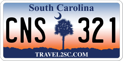 SC license plate CNS321