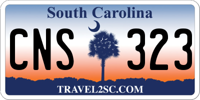 SC license plate CNS323