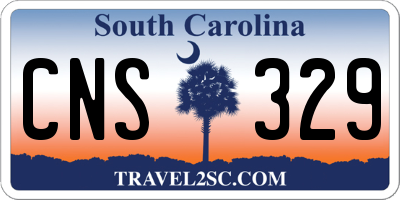 SC license plate CNS329