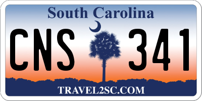 SC license plate CNS341