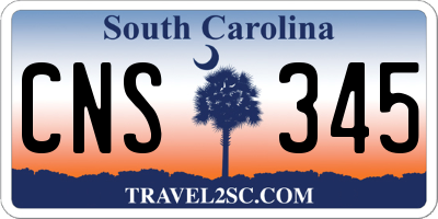 SC license plate CNS345