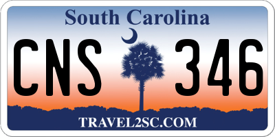 SC license plate CNS346