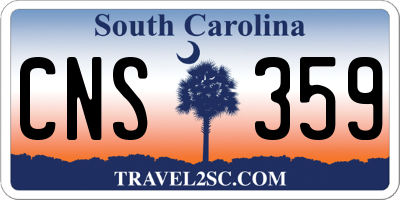 SC license plate CNS359