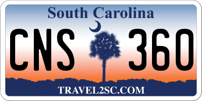 SC license plate CNS360
